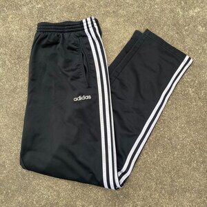 90s Black Adidas baggy track pants